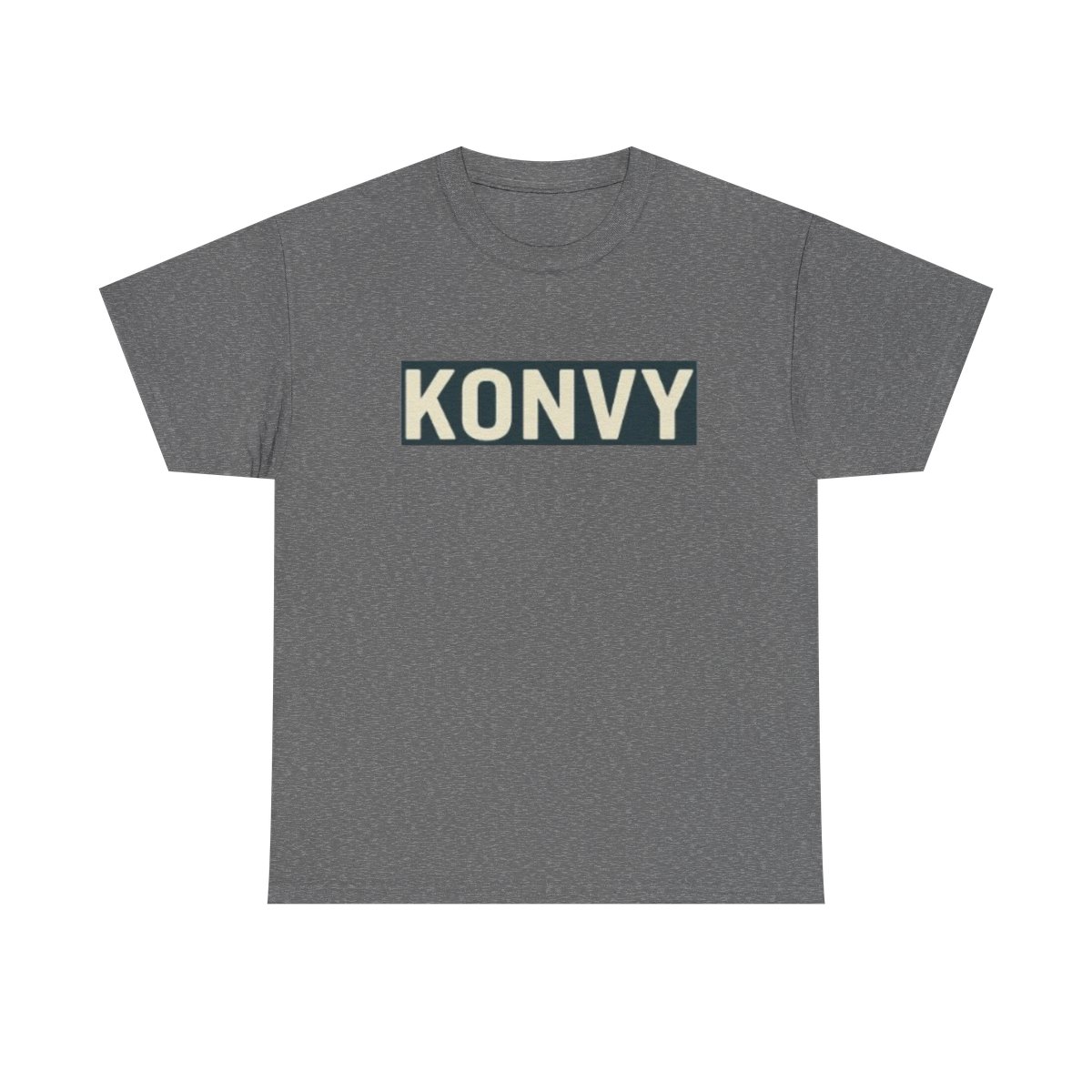 KONVY Box Logo Tee | White Graphic T-Shirt | Konvy Streamer Merch - alternate angle 4, merchandise