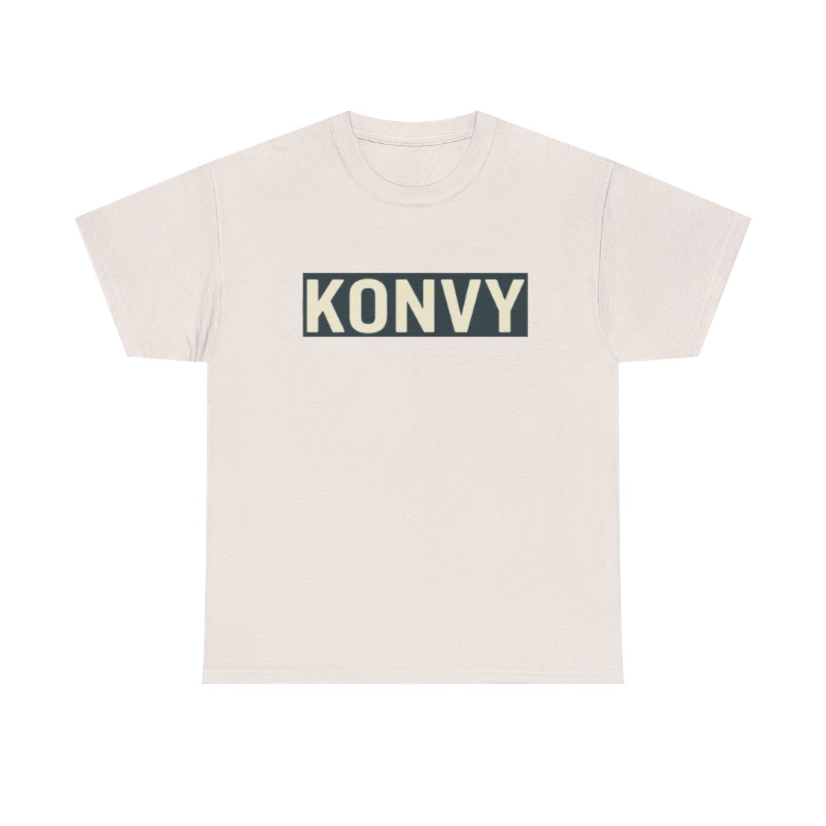 KONVY Box Logo Tee | White Graphic T-Shirt | Konvy Streamer Merch - alternate angle 2, merchandise