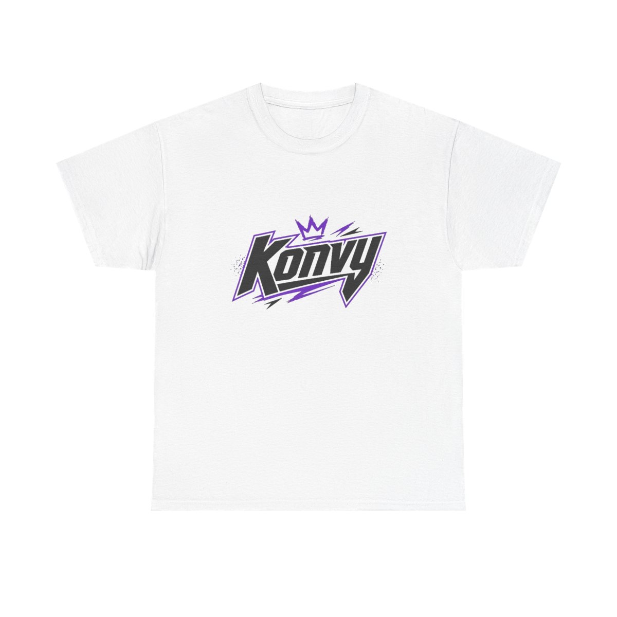 Konvy Logo Tee | Streetwear Graphic Shirt, Crown Lightning Design | Konvy Streamer Merch - alternate angle 4, merchandise