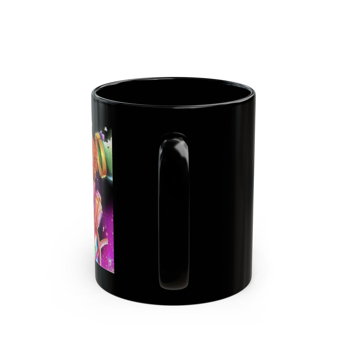 Astronaut Girl Illustration Mug | Black Ceramic Coffee Mug | Konvy Streamer Merch - alternate angle 3, merchandise